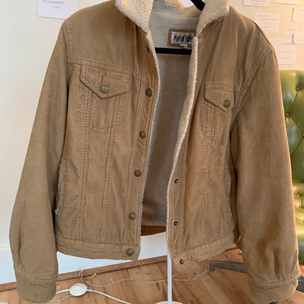 Vintage sherpa lined cordoroy jacket